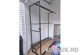 Стойка для одежды (2 м x 1.6 м, Металл и дерево)
