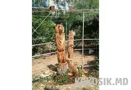Мишка из бревна