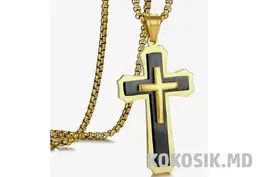 Купить стальную цепь с крестом