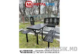 Mese și scaune metalice — pentru curte sau cimitir (Chișinău)